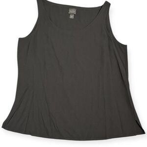 EILEEN FISHER Women’s Black 100% Silk Sleeveless Scoop Neck Tank Top Size Medium